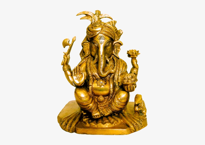 Ganesh Pagdi Brass Figure 9″, transparent png #2507745