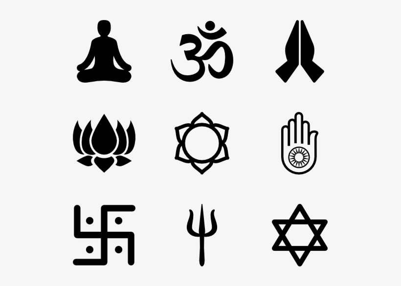 Hinduism - Five Major World Religions Symbols, transparent png #2508504