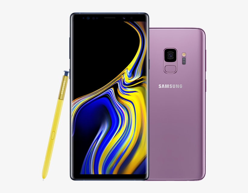 Ocean Blue Galaxy Note9 Standing With A Blue And Yellow - Samsung Galaxy Note 9 Png, transparent png #2509635
