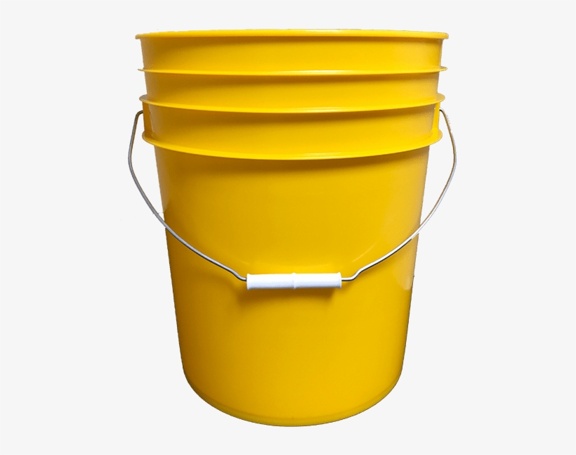 5 Gallon Round Plastic Bucket Yellow - Yellow Bucket, transparent png #2510112