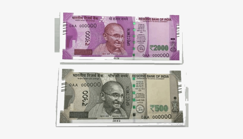Image Of Rbi Revealed The New Rs - 2000 Rupees Indian Currency, transparent png #2510325