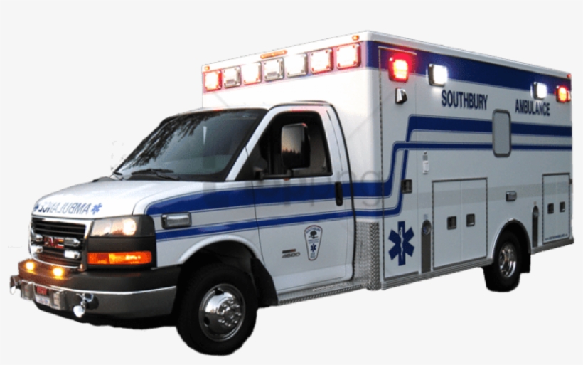 Southbury Ambulance - Ambulance With Lights On Transparent, transparent png #2511610