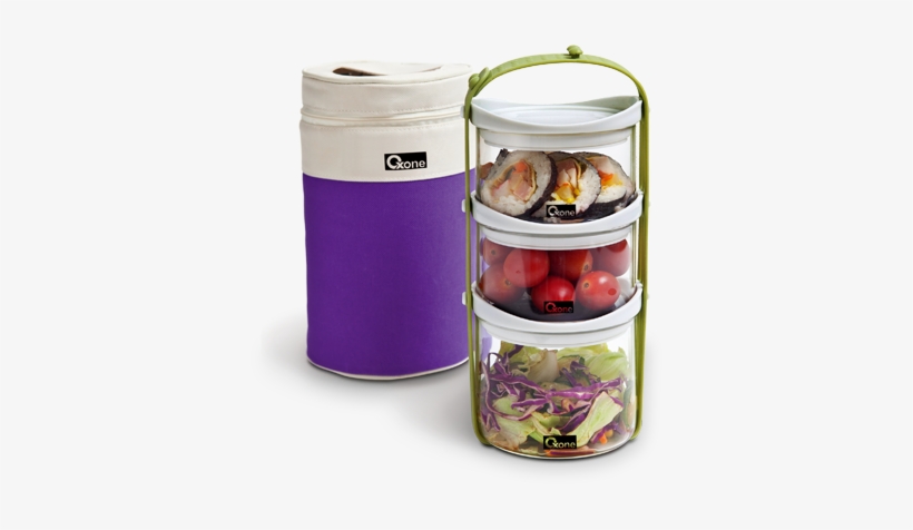 3tiers Glass Lunch Box - Lunch Glass, transparent png #2512351