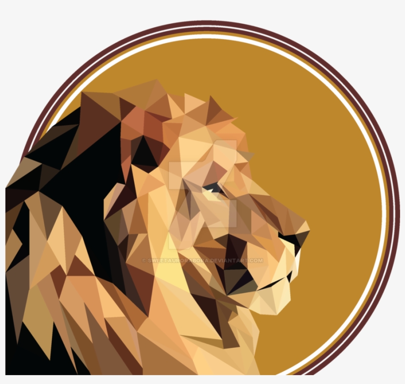 Geometric Lion By Sweetaurorabora On Deviantart - Geometric Lion Png Free, transparent png #2512398