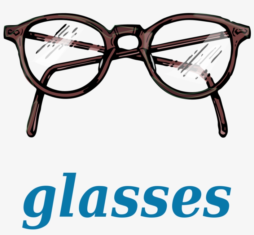 File - Wikivoc-glasses - Svg - Retro Cat Eye Glasses Aluminum License Plate, transparent png #2512463