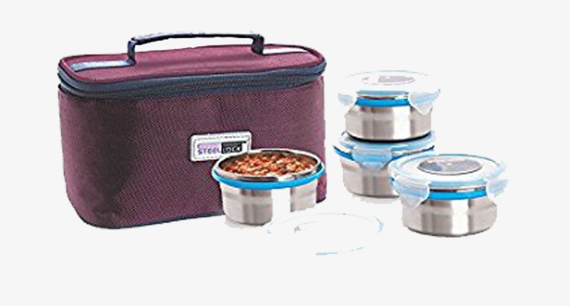 Steel Lock Airtight Steel Lunch & Tiffin Box - Lunchbox, transparent png #2512516