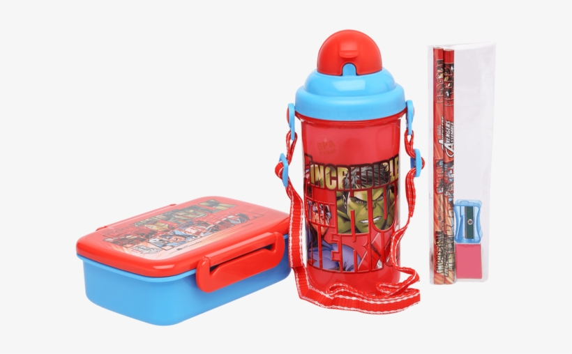 Unisex Doraemon Tiffin Box, Water Bottle And Stationary - Tiffin & Water Bottle, transparent png #2512879