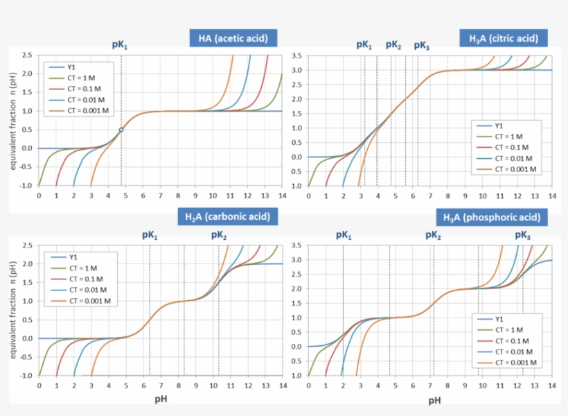 Calculated Equivalent Fractions For Four Common Acids - Acid, transparent png #2513104