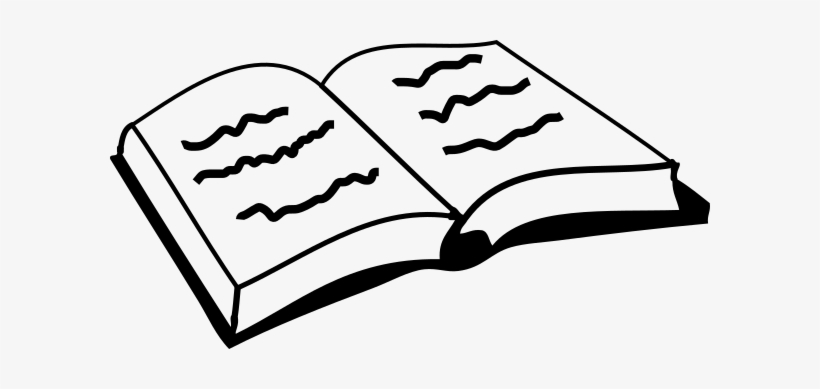 Book Clipart Black And White, transparent png #2513853