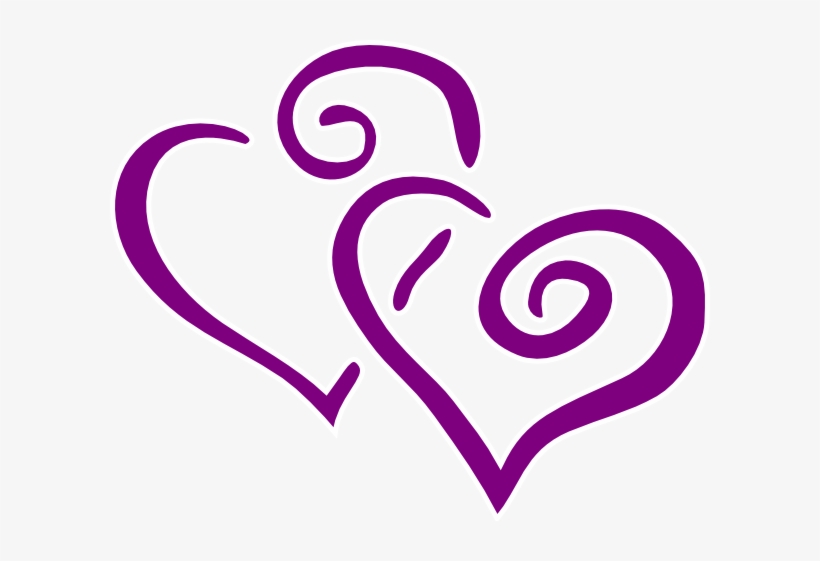 Download Png Image Report - Two Purple Hearts Intertwined, transparent png #2514844