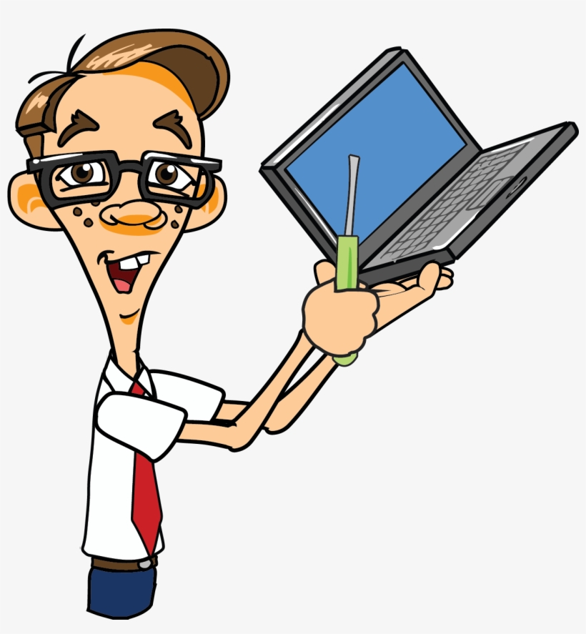Back To Services - Computer Technician Cartoon Png, transparent png #2515316