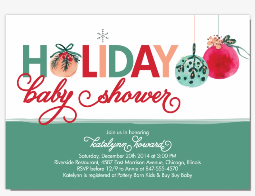 Holiday Baby Shower Invitation, transparent png #2515855