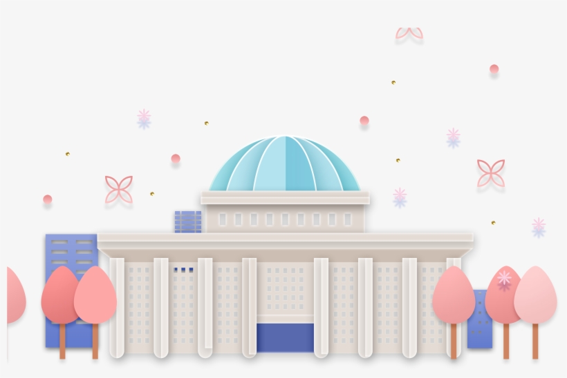 Construction,city,the Trees,pink - Illustration, transparent png #2517170