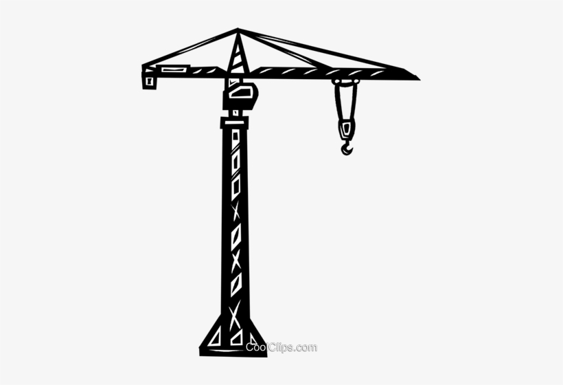 Crane Clipart Building Construction - Tower Crane Silhouette Png, transparent png #2517420