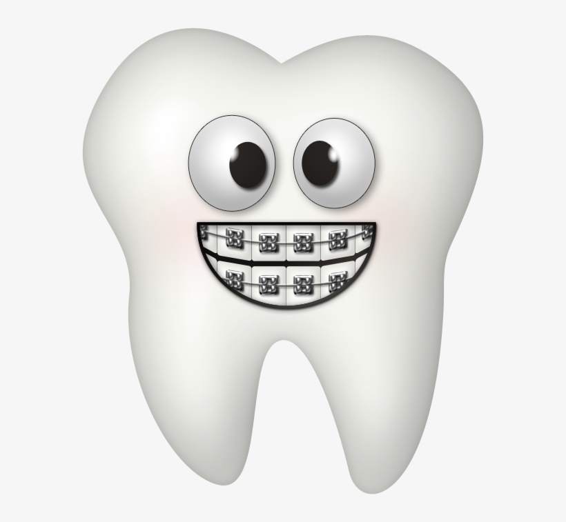 Kaagard Toothygrin Png Dental Art And Humor - Tooth With Braces Clipart, transparent png #2517798
