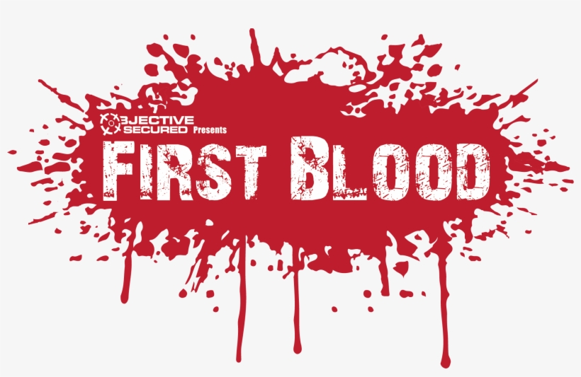 Objective Secured Presents First Blood - Black Color Splat Vector, transparent png #2518000