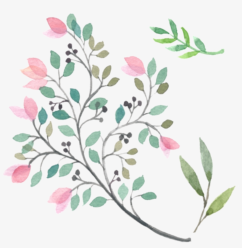 Hand Painted Foliage Green Leaf Beautiful Hd - Tag Floral Png, transparent png #2518832