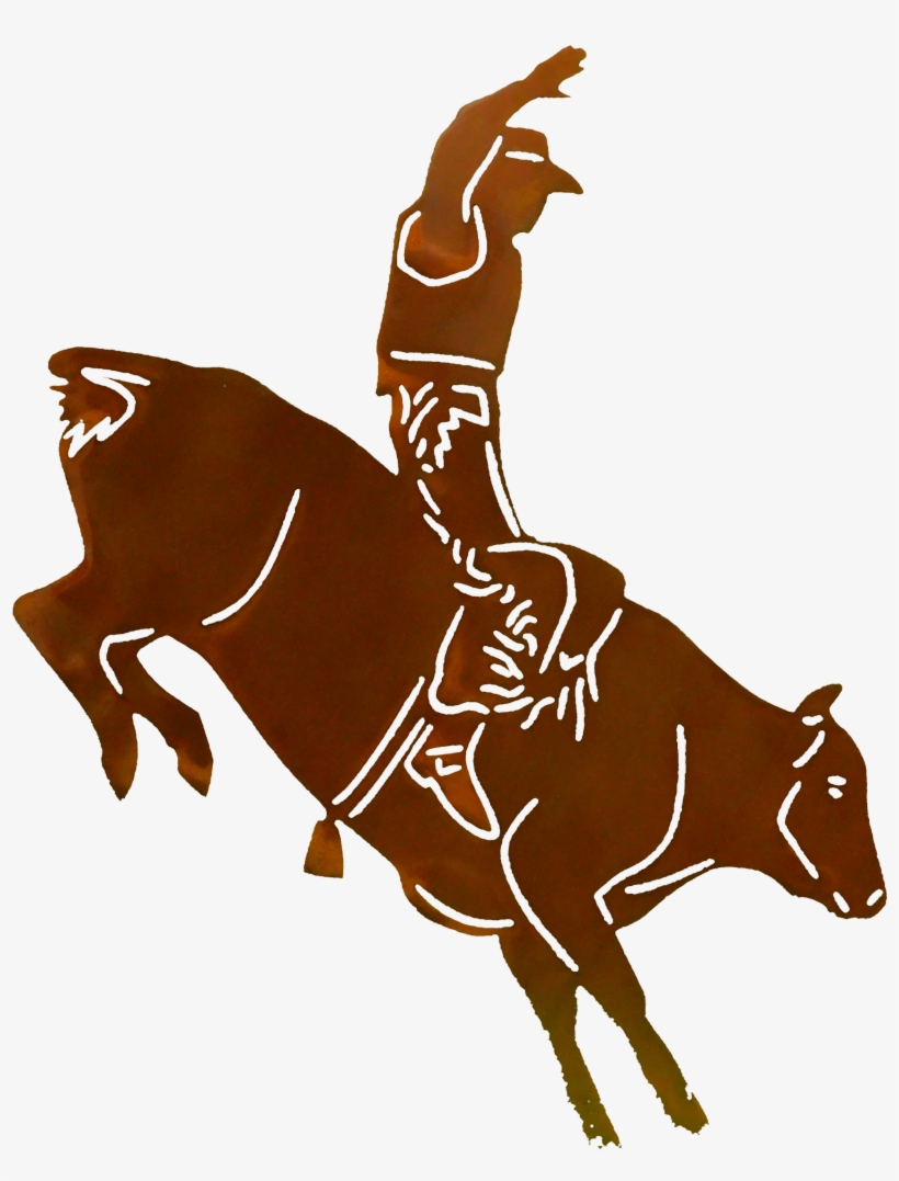 Bull Rider Larger Image - Wyoming Football Logo Png, transparent png #2519870