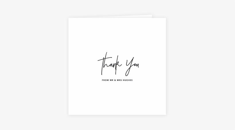 Love Note Thank You Card Black - Calligraphy, transparent png #2520064