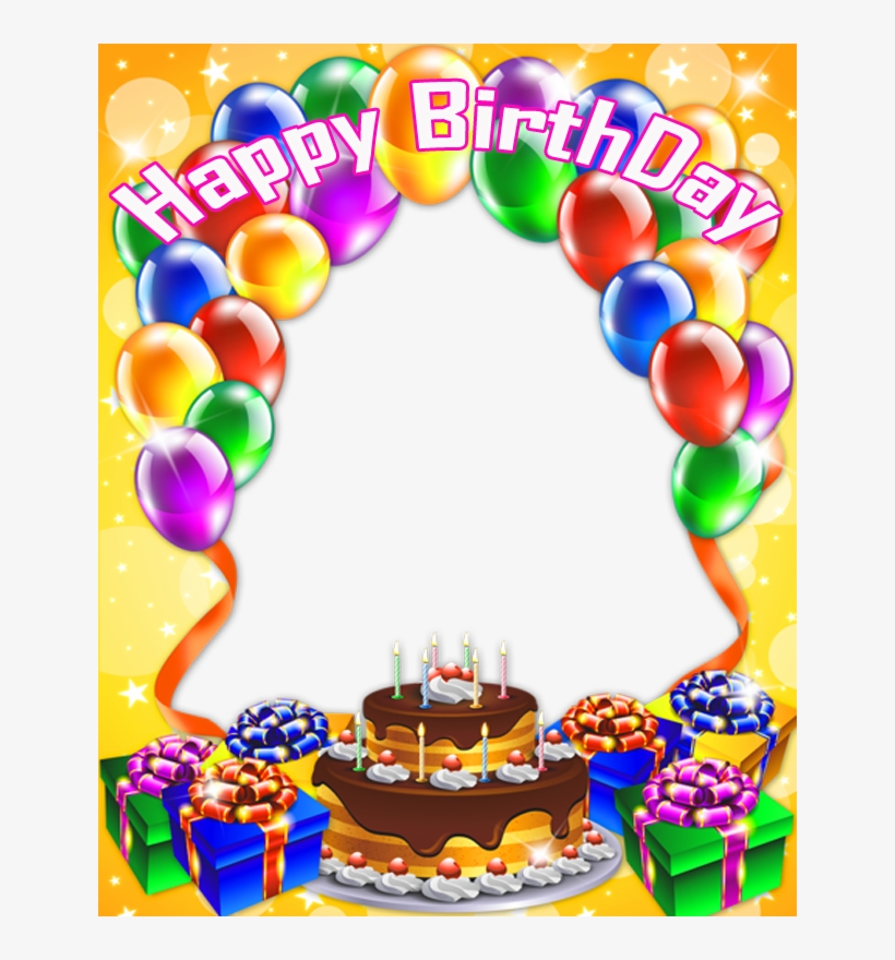 Birthday Collage Frame Png Hd - Happy Birthday Photo Frame App Download, transparent png #2520202