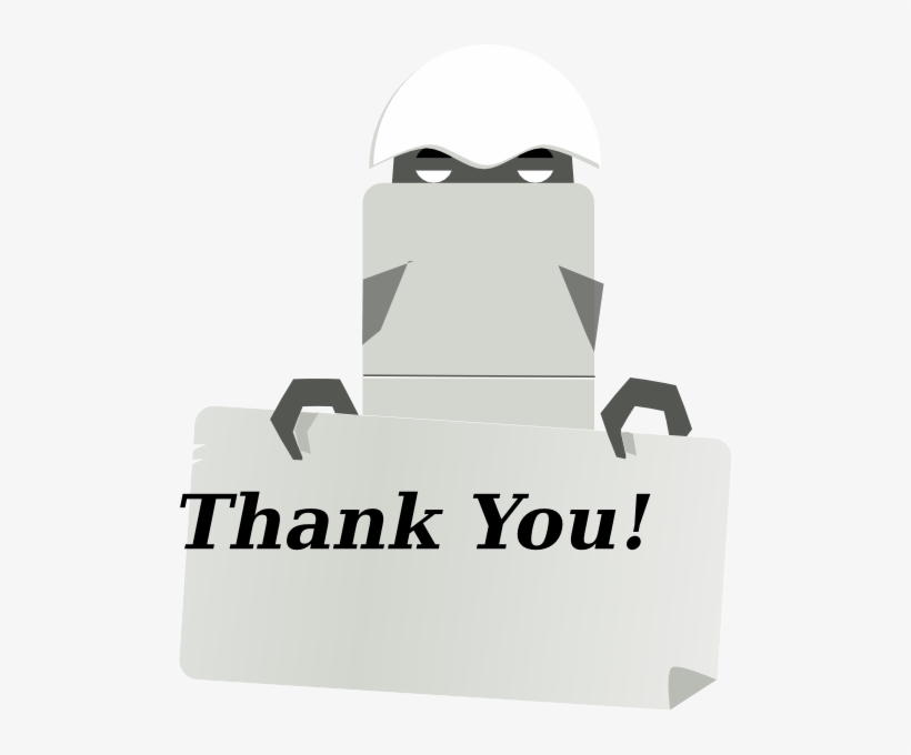 Small - Robotic Thank You, transparent png #2520366