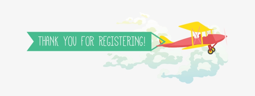 Thankyou For Registering Plane - Graphic Design, transparent png #2520457