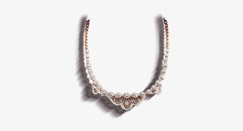 Pear Shaped White Diamond Lace Necklace - Necklace, transparent png #2520551