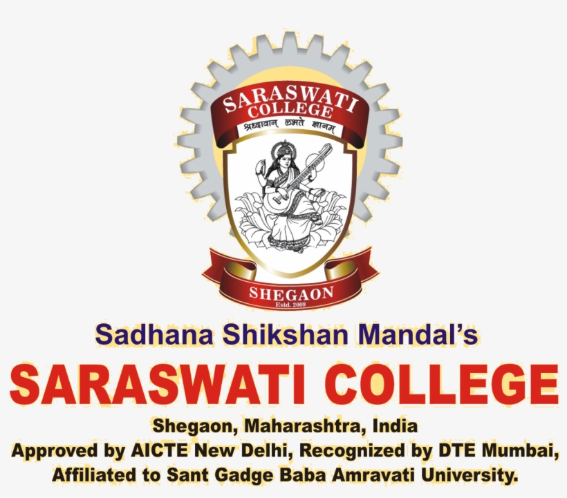 Saraswati College, Shegaon - Saraswati College Logo, transparent png #2521373