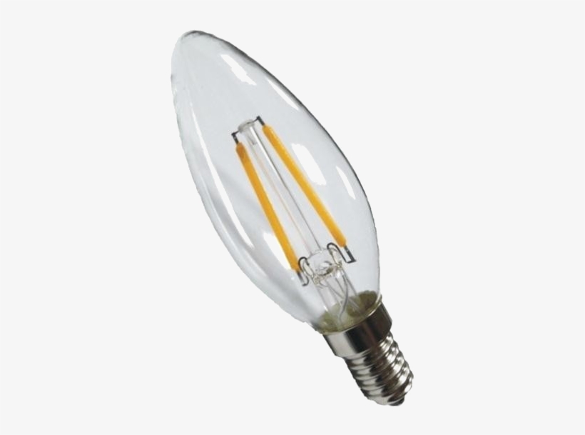 An Incandescent Light Bulb Is A Led Light Bulb Which - Idealed Led Žárovka E14 4w Svíčka Čirá Teplá Bílá, transparent png #2522321