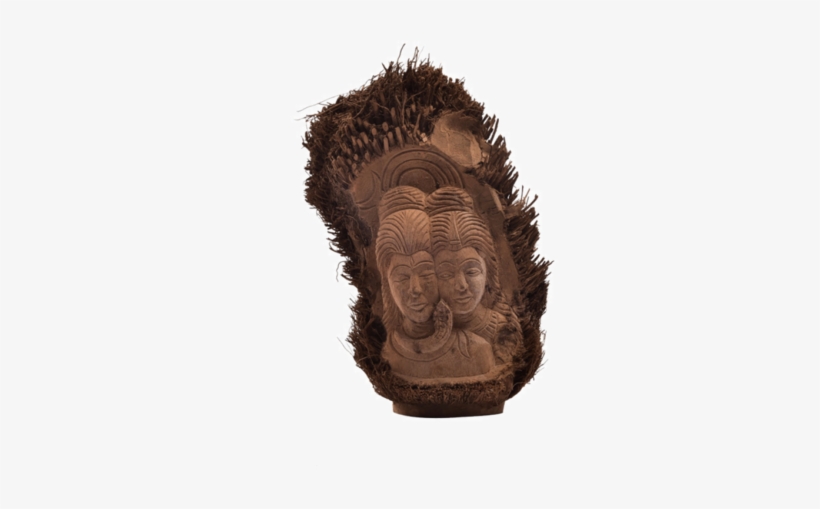 Shiv Parvati Showpiece - Carving, transparent png #2522764