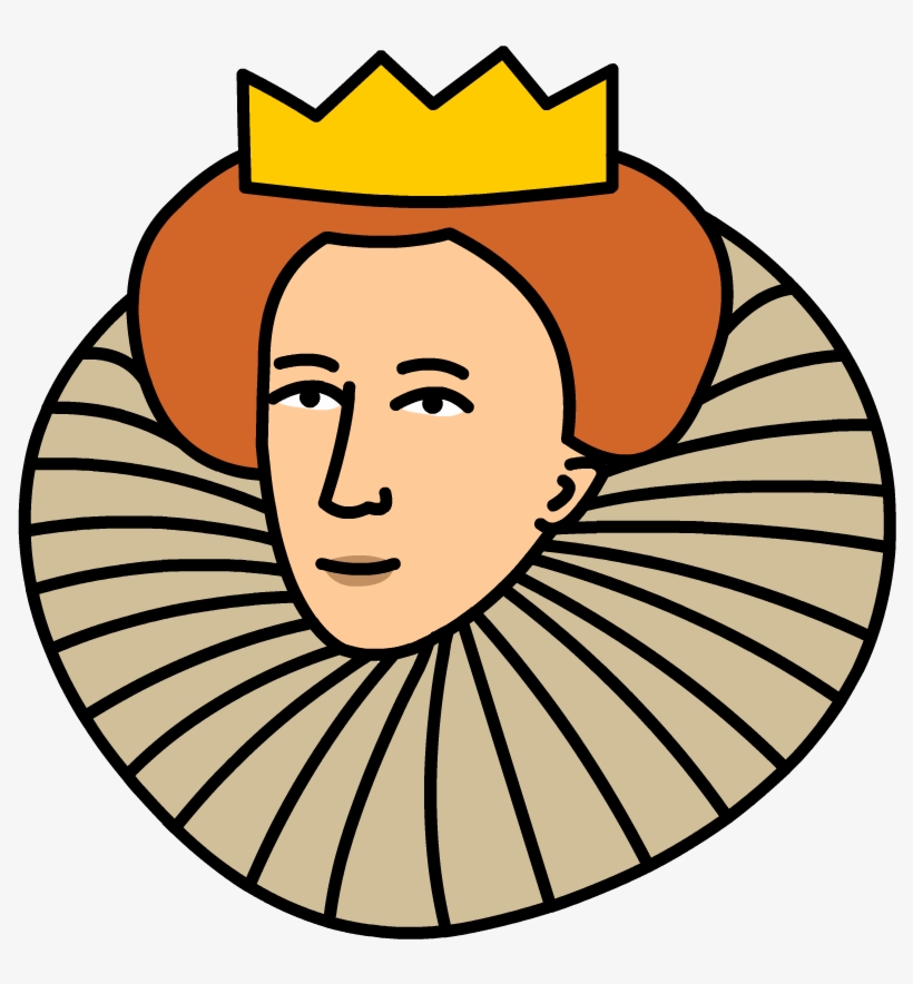 Queen Clipart Head - Queen Elizabeth 1 Cartoon, transparent png #2523090