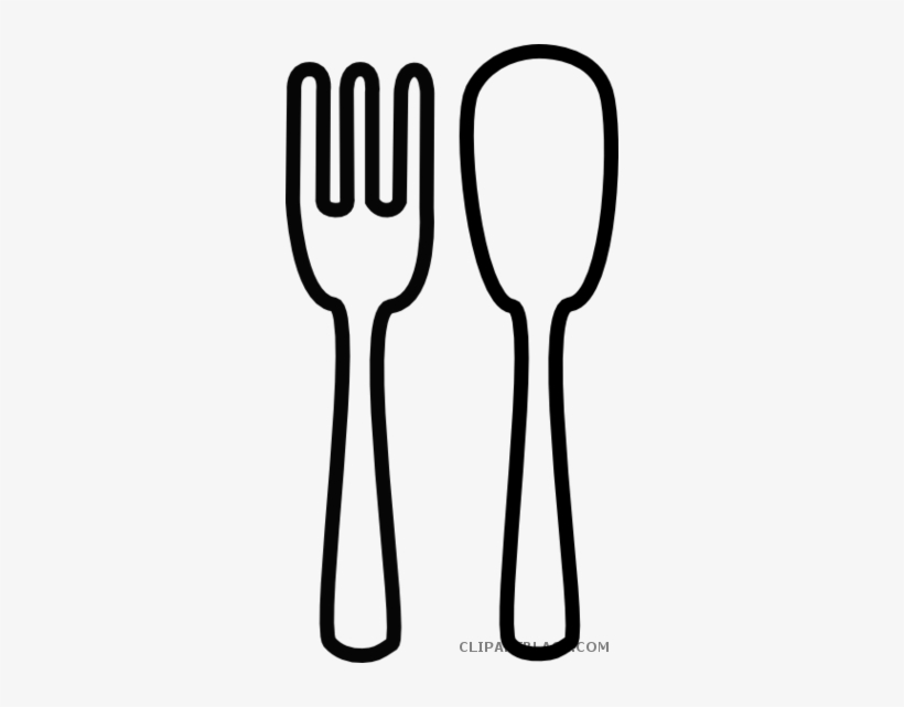 Svg Royalty Free Clipartblack Com Tools Free Images - Spoon And Fork Clip Art, transparent png #2523301