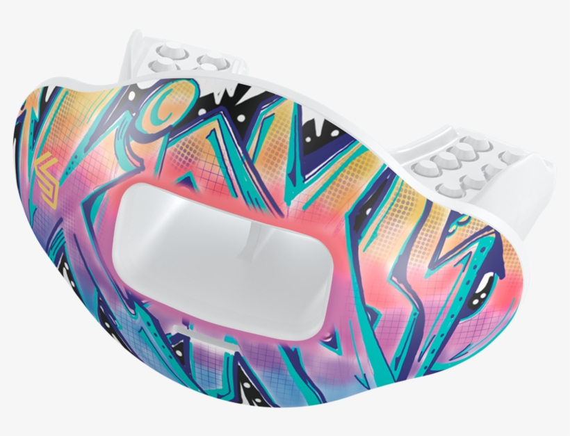 Shock Doctor X Kickasso Artist Series Graffiti Max - Shock Doctor Max Airflow 2.0 Lip Guard, transparent png #2523447