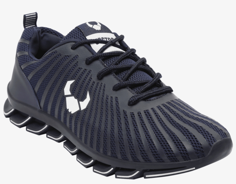 Buy Strong Navy Blue Men Sports Shoes Online Shop Lifestyle - Running Shoe, transparent png #2523480