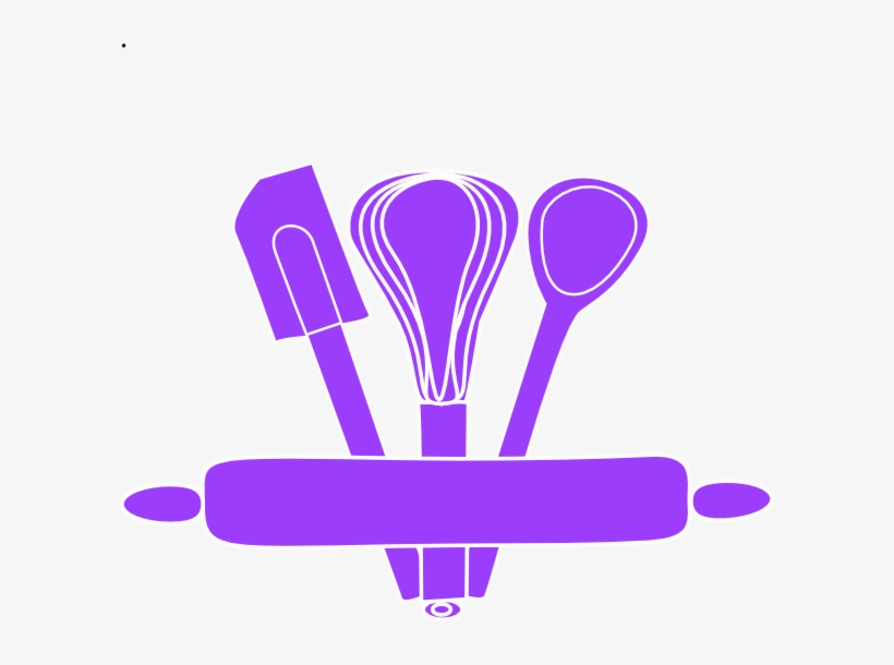 Purple Kitchen Utensils Clip Art At Clker Vector Clip - Baking Clip Art, transparent png #2523587