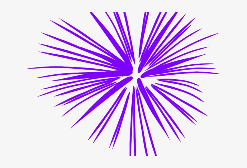 Fireworks Clipart Purple - Transparent Background Firework Clipart, transparent png #2524635