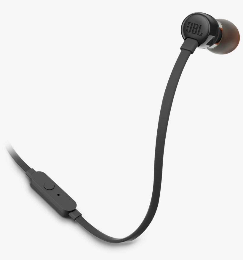 Jbl T110 - Jbl T110 Earphones - Black, transparent png #2524893