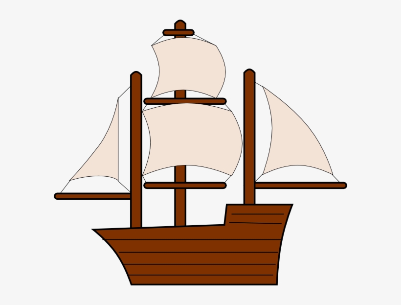 Unfurled Sailing Ship Svg Clip Arts 600 X 543 Px, transparent png #2525497
