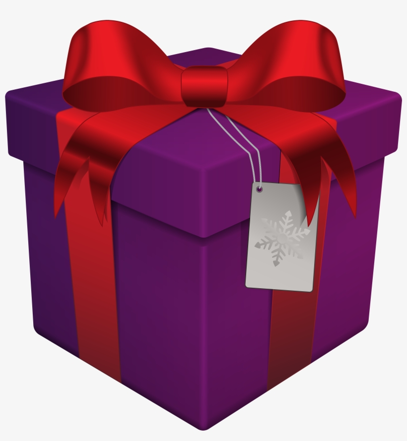 Christmas Gift Box Transparent Png Clip Art - Christmas Box Png, transparent png #2525605