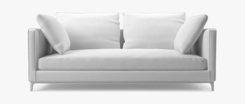 Narrow Two Seat Sofa - Couch, transparent png #2526301