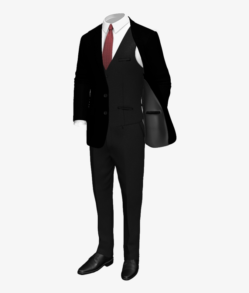 Black Wool Suit Black 3-piece Wool Suit - Png Suit Up, transparent png #2526329