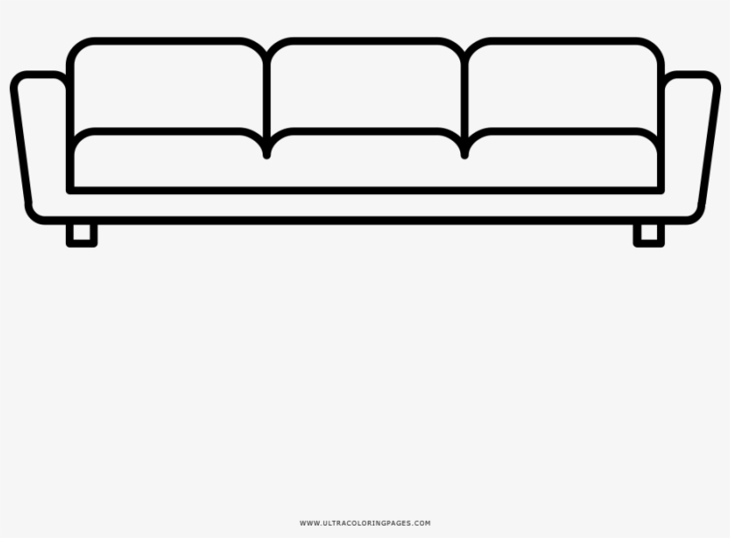 19 Sofa Clip Black And White Download Coloring Page - Couch, transparent png #2526446