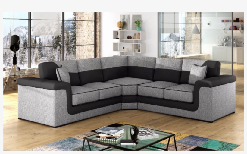 Symphony Corner Sofa - Symphony White And Grey Corner Sofa, transparent png #2526499