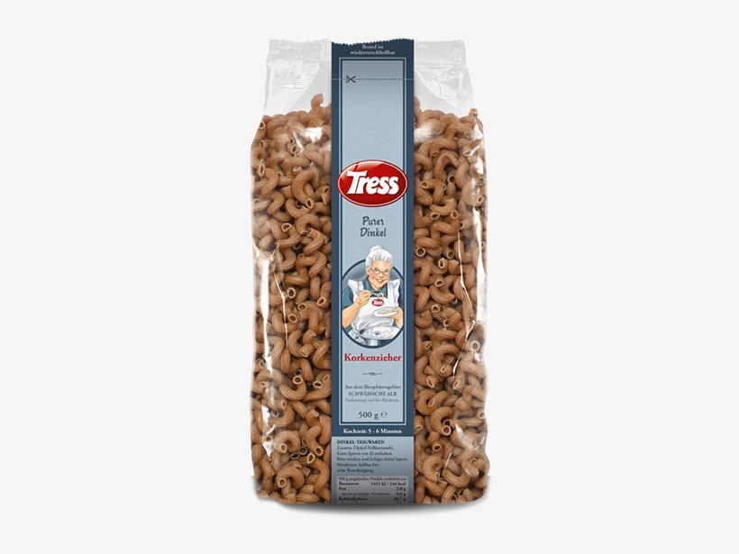 Pd 1 - Tress Purer Dinkel Korkenzieher - Nudeln - 500g, transparent png #2526501