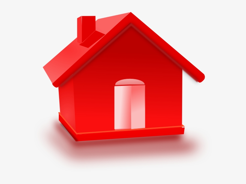 Red Home Clip Art At Clker - Red Home, transparent png #2528230