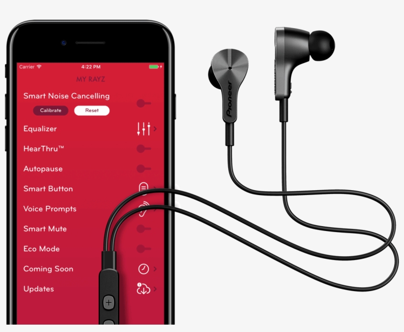 Designed With The Apple Ecosystem In Mind, Our Earphones - Pioneer Rayz Ice White, transparent png #2528637