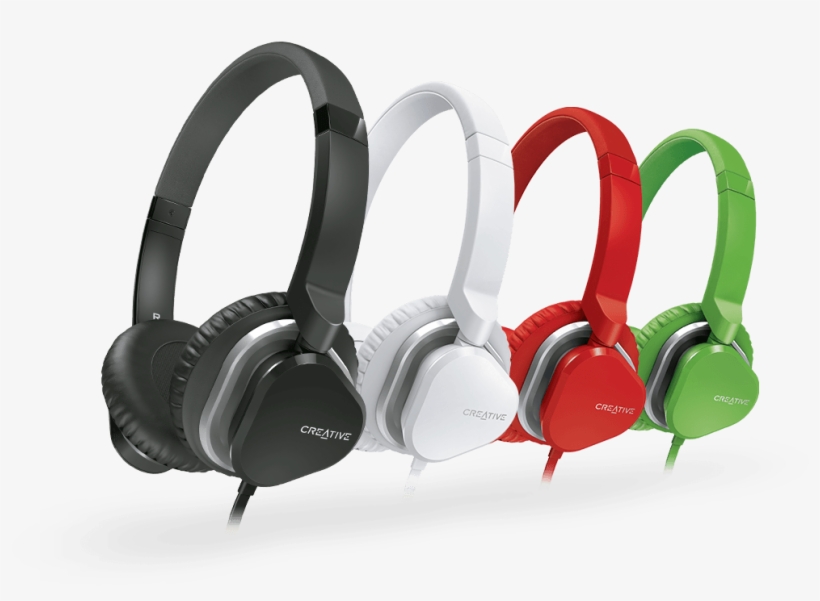 Premium On-ear Headset For Music And Calls - Creative Hitz Ma2400, transparent png #2528755