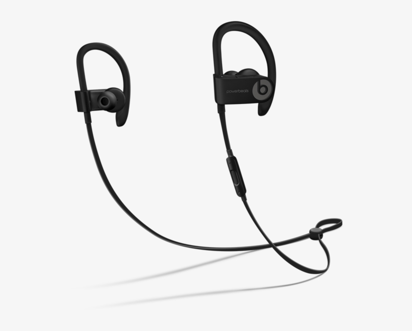 Earphones - Powerbeats 3 Wireless Black, transparent png #2528800
