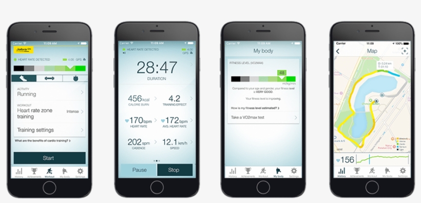 Smart Earbuds Top Biometric Headphones - Jabra Coach Blue Headphones With Mic, transparent png #2529072