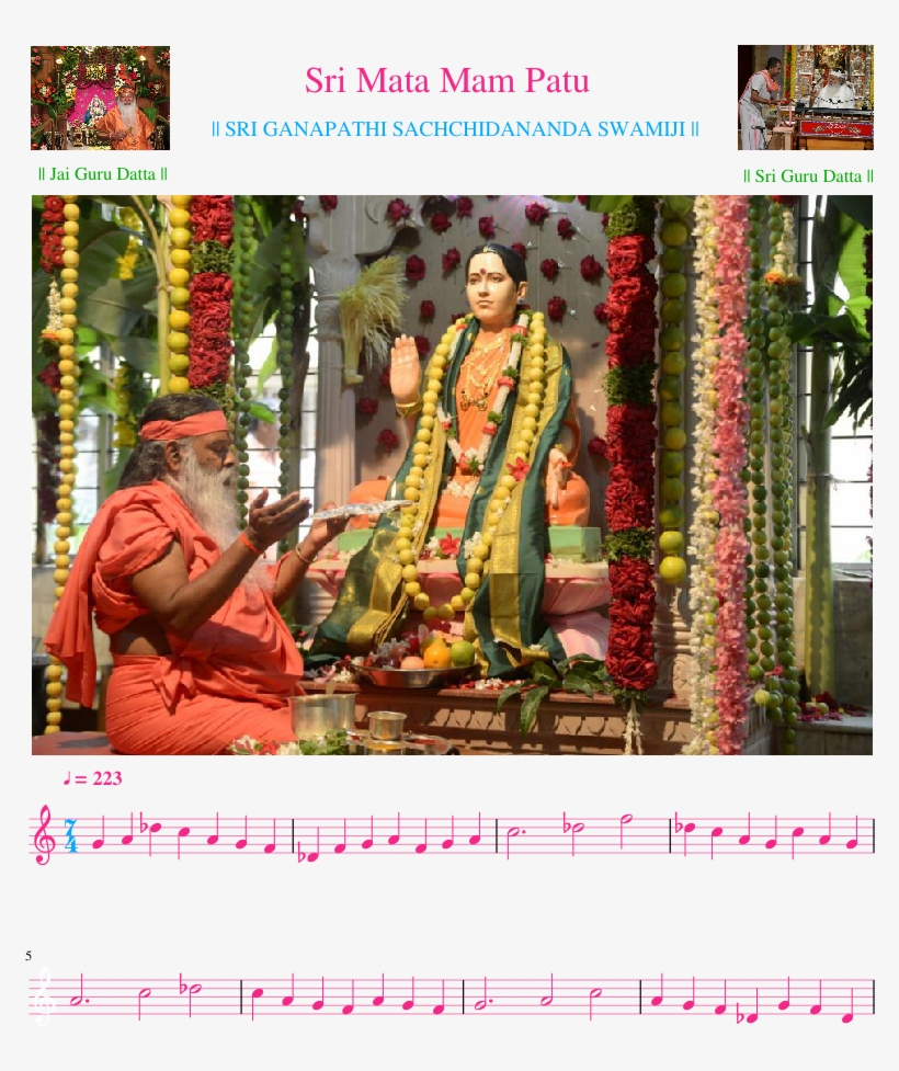 Sri Mata Mam Patu Sheet Music Composed By - Major Scales, transparent png #2529160